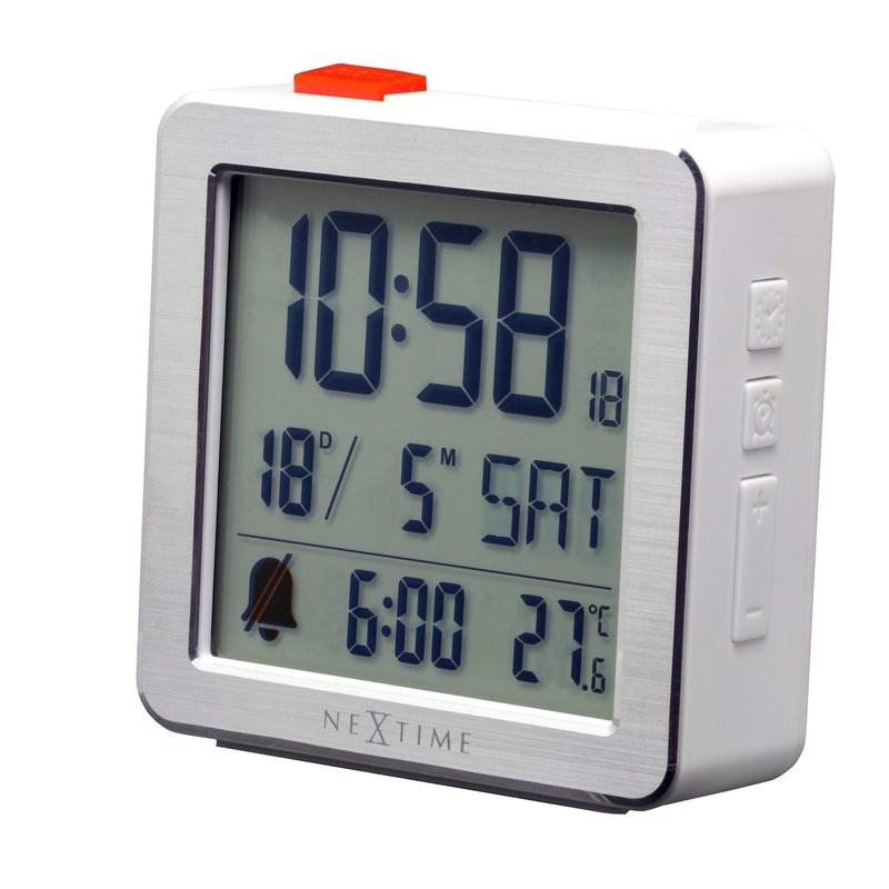 Digital Table Alarm Clock 6x6.4x2.1cm-RCC-Metal/ABS-NeXtime-"Mini"