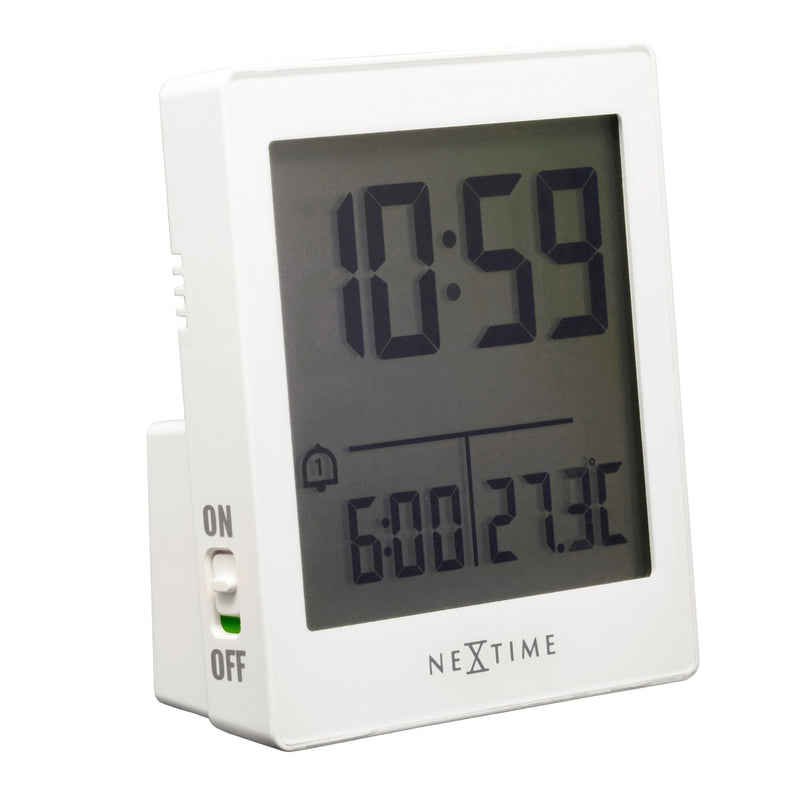 Digital Table Alarm Clock 7.7x8.9x3cm-RCC-ABS-NeXtime-"Wake Up"