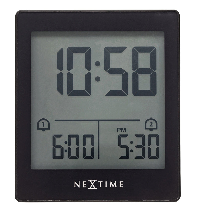 Digital Table Alarm Clock 7.7x8.9x3cm-RCC-ABS-NeXtime-"Wake Up"