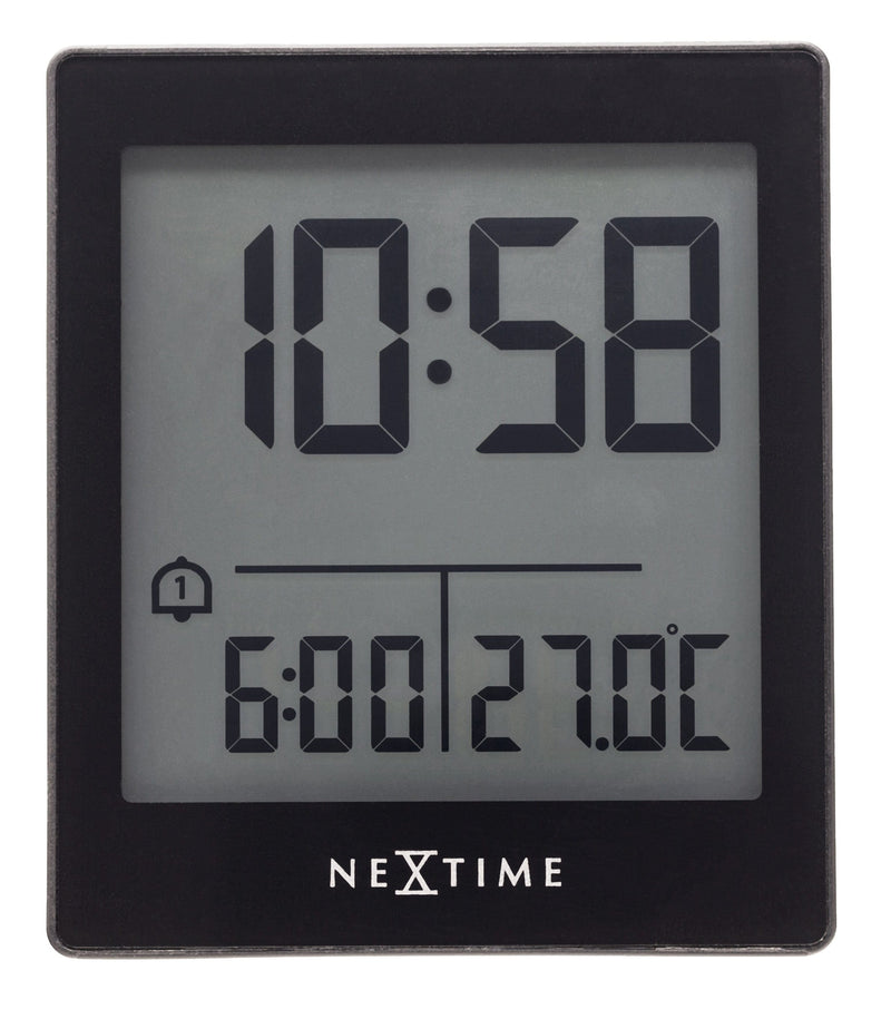 Digital Table Alarm Clock 7.7x8.9x3cm-RCC-ABS-NeXtime-"Wake Up"