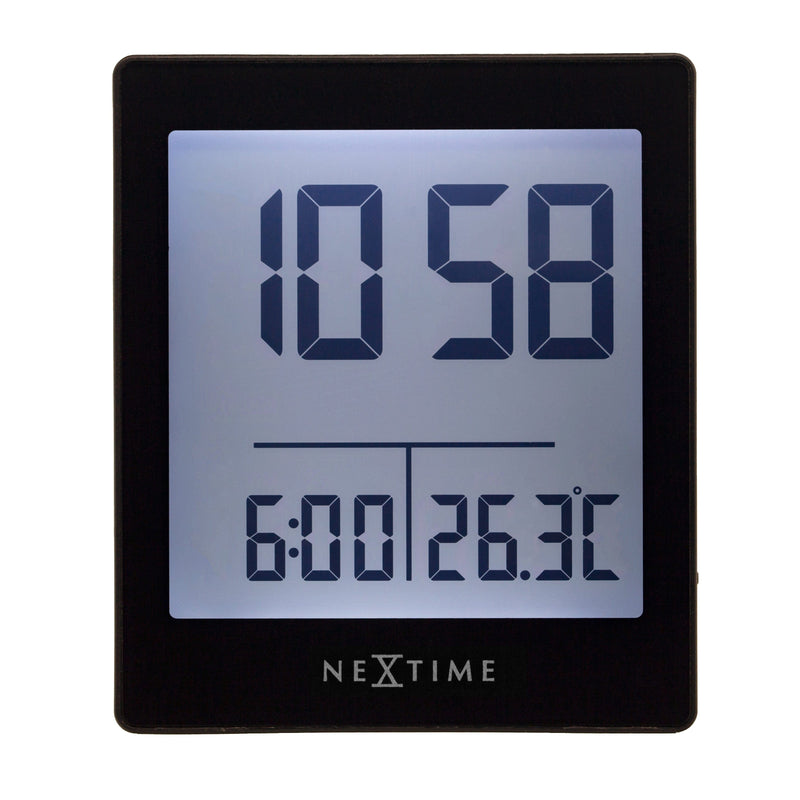 Digitale Tafelwekker 7.7x8.9x3cm-RCC-ABS-NeXtime-"Wake Up"