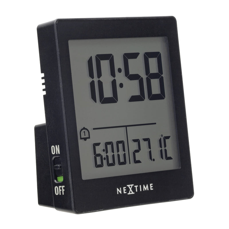 Digital Table Alarm Clock 7.7x8.9x3cm-RCC-ABS-NeXtime-"Wake Up"