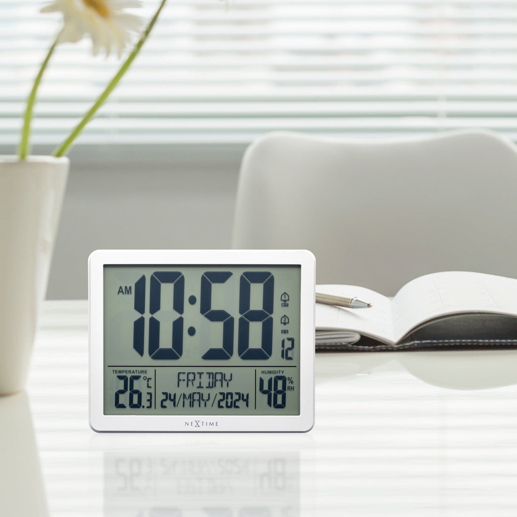 Digital Table/Wall Clock 17.3x14x2.7cm-RCC-Weather Station-ABS-NeXtime