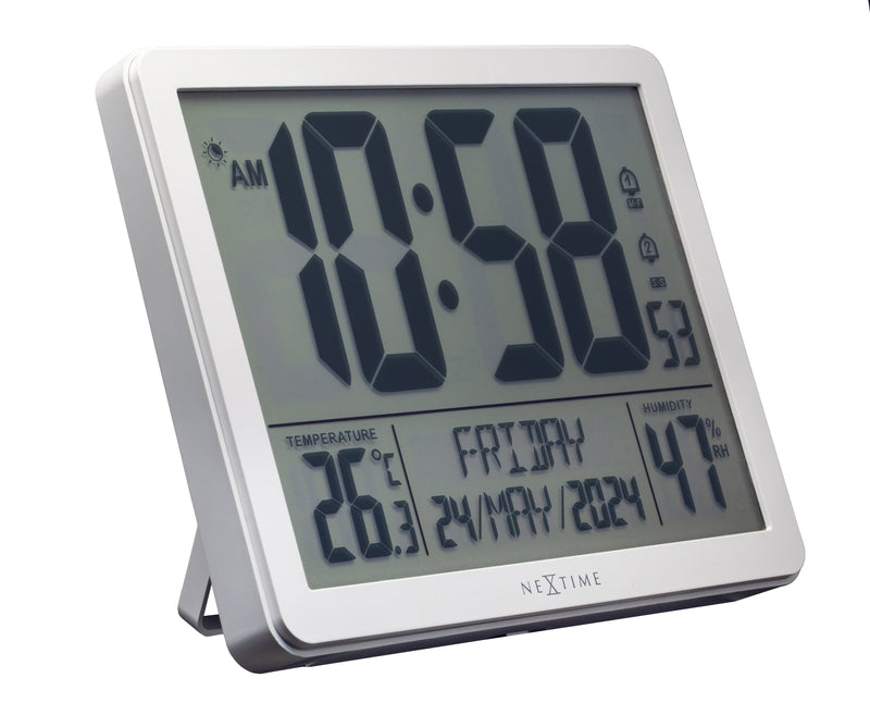 Digital Table/Wall Clock 17.3x14x2.7cm-RCC-Weather Station-ABS-NeXtime-"Oneforall"