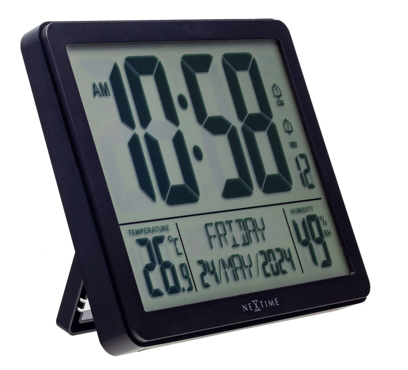 Digital Table/Wall Clock 17.3x14x2.7cm-RCC-Weather Station-ABS-NeXtime-"Oneforall"