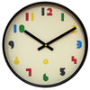 Wall Clock 35cm-Silent-Black/Multicolour-ABS- nXt 'Bit'