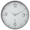 Wall Clock; Silent Clock; Designer Clock; Gift; NeXtime; Minimalist; Modern Clock; White dial face; Arabic Index; Home Décor; Silver Colour Clock; Office Clock; #color_chrome