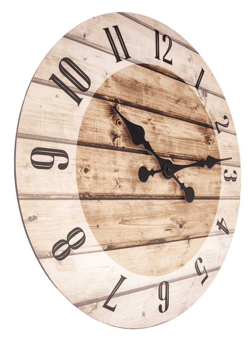 Horloge murale - 55 cm - Bois - Marron - 'Nadir'