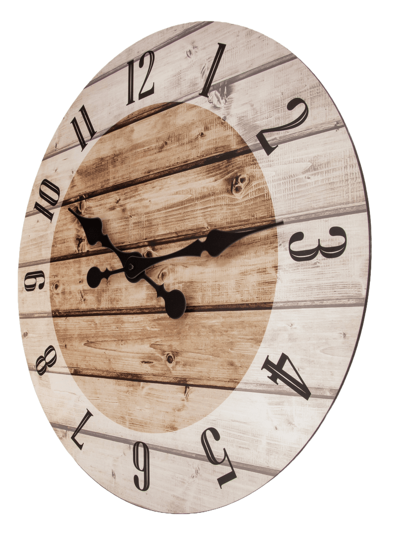 Horloge murale - 55 cm - Bois - Marron - 'Nadir'