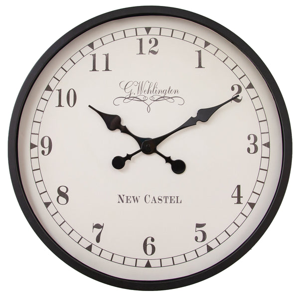 Wandklok - 60 cm - Kunststof - Zwart/Crème - 'Ambera'
