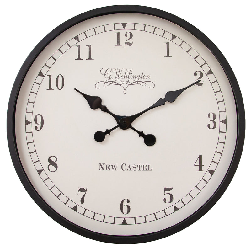 Horloge murale - 60 cm - Plastique - Noir/Crème - 'Ambera'