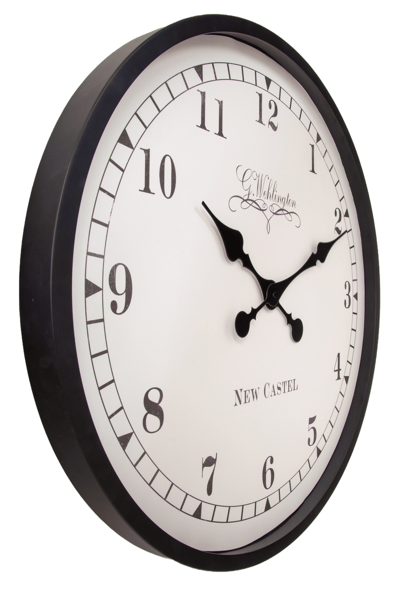 Horloge murale - 60 cm - Plastique - Noir/Crème - 'Ambera'