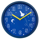 Horloge murale - 30 cm - Plastique - Bleu - 'Stellar'