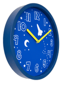 Horloge murale - 30 cm - Plastique - Bleu - 'Stellar'