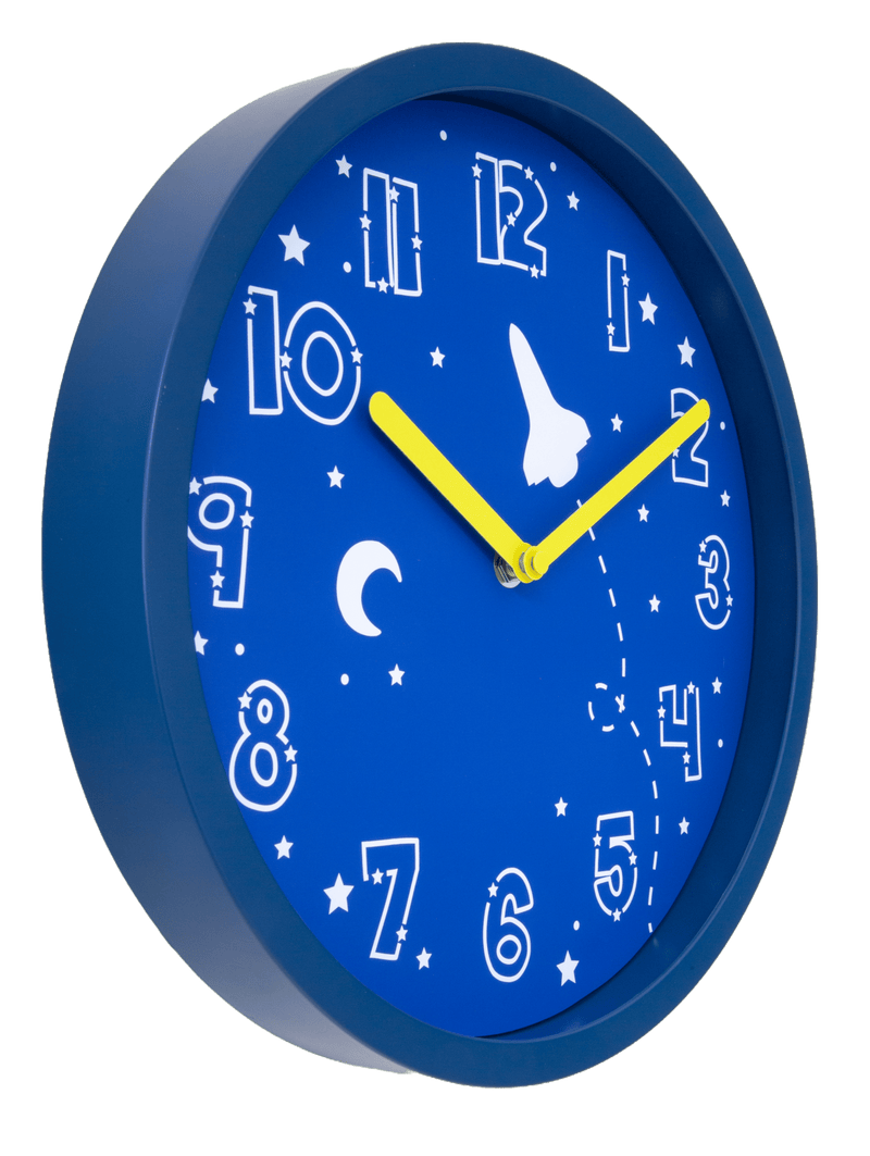 Horloge murale - 30 cm - Plastique - Bleu - 'Stellar'