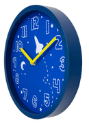 Horloge murale - 30 cm - Plastique - Bleu - 'Stellar'