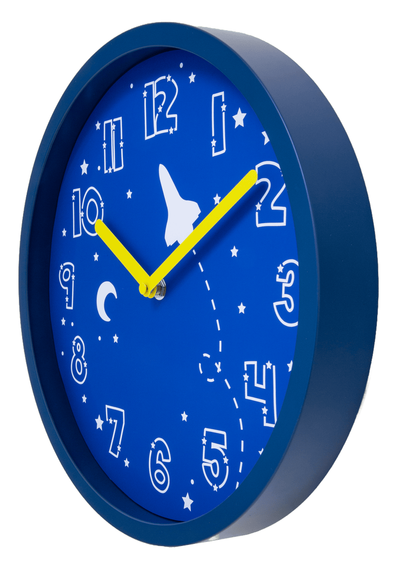 Horloge murale - 30 cm - Plastique - Bleu - 'Stellar'