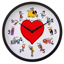Horloge murale - 30 cm - Plastique - Noir/Blanc - 'LoveZoo'