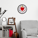 Horloge murale - 30 cm - Plastique - Noir/Blanc - 'LoveZoo'