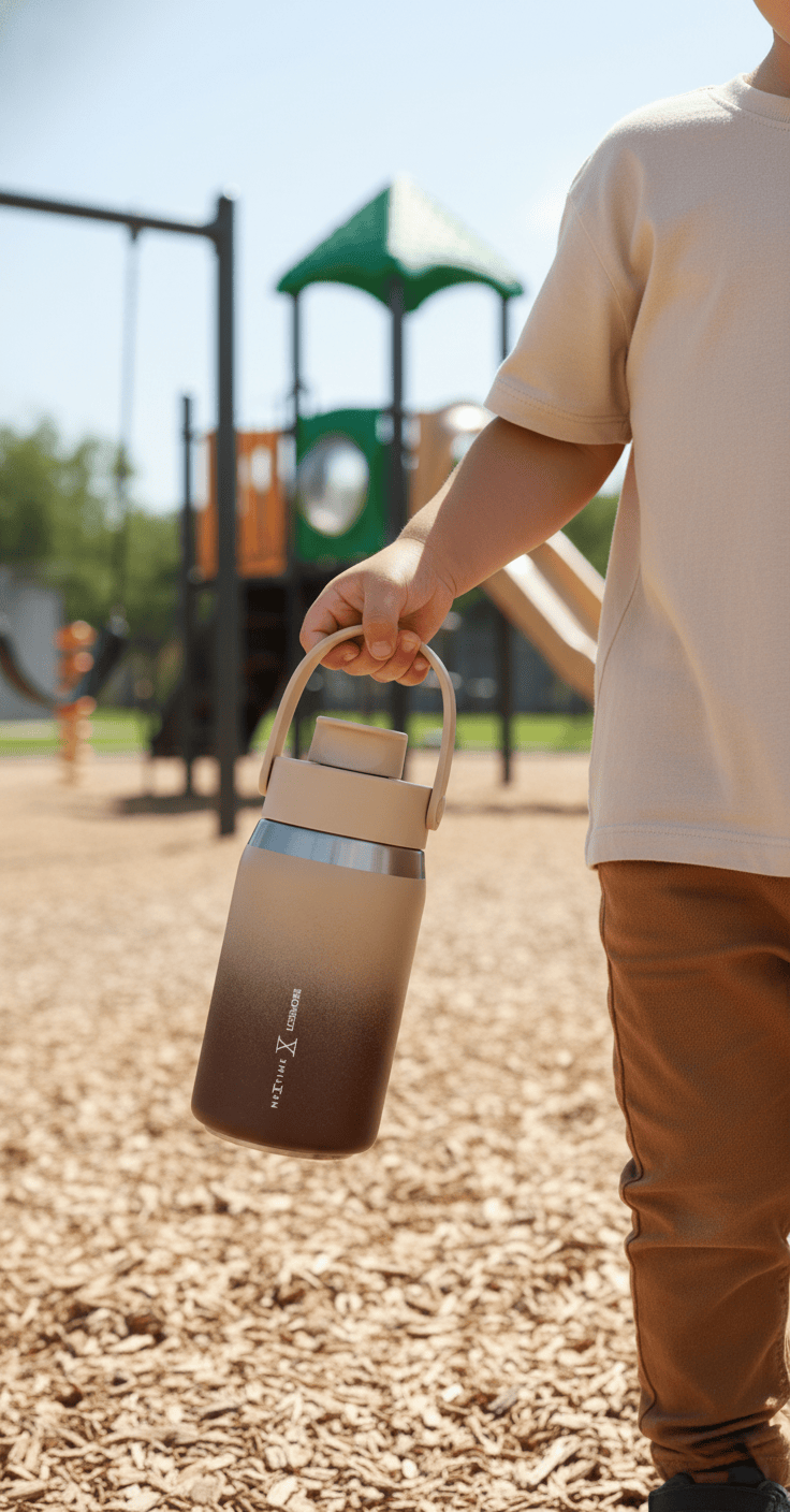 Thermal Drinkware – Canvas Bottle - Chocolate Brown colour