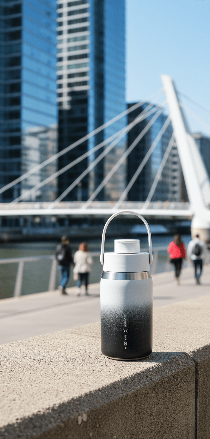 Easy Minimal – Thermosfles – Staalgrijs