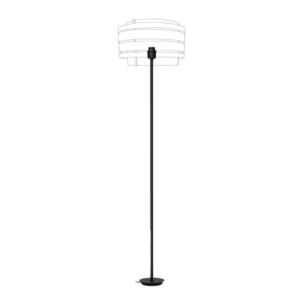 Floor Lamp Stand (Universal E27) 157x35 cm -Metal-Black "Beam"