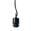 Pendant Electric Unit (Universal E27) 150cm - Stainless Steel wire-Fabric power cable-Black-"Beam"