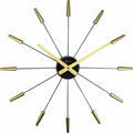 NeXtime Plug Inn oversized designer metal wall clock, unique home decor #color_gold