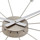 Silent Wall clock - Vintage - 58cm - Stainless Steel - 'Plug Inn'