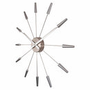 Silent Wall clock - Vintage - 58cm - Stainless Steel - 'Plug Inn'