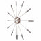 Silent Wall clock - Vintage - 58cm - Stainless Steel - 'Plug Inn'