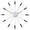 Silent Wall clock - Vintage - 58cm - Stainless Steel - 'Plug Inn'