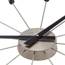 Silent Wall clock - Vintage - 58cm - Stainless Steel - 'Plug Inn'