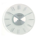 Front Picture 2631,Stripe,Wall clock,Silent,Aluminium,Silver