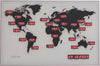 Front Picture 2897,World Time Digit,Wall clock,LED,Glass,Silver