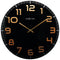 Front Picture 3105BC,Classy Large,Wall clock,Silent,Glass,Black / Copper,