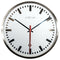 Front Picture 3127ST,Super Station Stripe,Wall clock,Silent,Stainless Steel,Brushed
