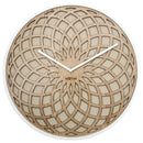 Front Picture 3149BE,Sun Large,Wall clock,Silent,Wood,Beige,