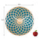 Wall clock -  50 cm - Wood & Fabric - Beige - 'Sun Big'