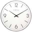 Front Picture 3157WI,Basic Dome,Wall clock,Silent,Glass,White