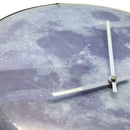 Wandklok - 35 cm - Koepelglas - Glow-in-the-dark- 'Blue Moon dome'.