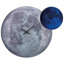 Horloge murale - 35 cm - Dôme en verre - Illumination dans l'obscurité - 'Blue Moon dome'