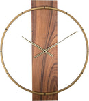 Front Picture 3195BR,Carl,Wall clock,Silent,Wood,Brown