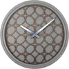 Front Picture 3212BR,Concrete Love,Wall clock,Silent,Resin,Dark Wood