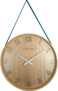 Front Picture 3234BL,Loop Big,Wall clock,Silent,Wood,Blue,#color_blue
