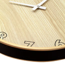 Wall clock-  40 cm - Wood/Fabric -  'Loop Big'