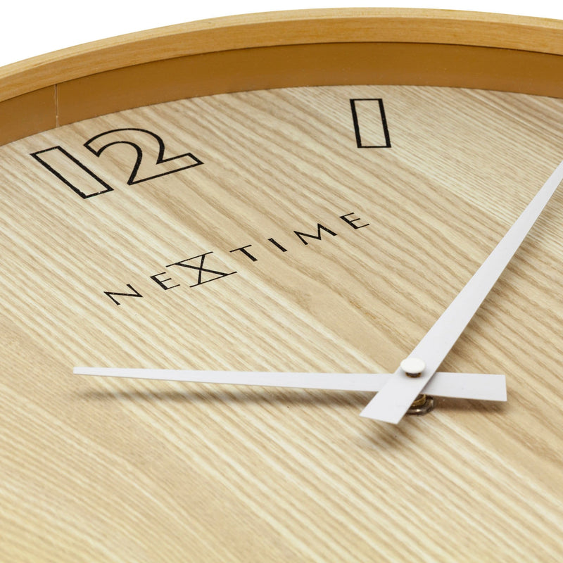Wall clock-  40 cm - Wood/Fabric -  'Loop Big'
