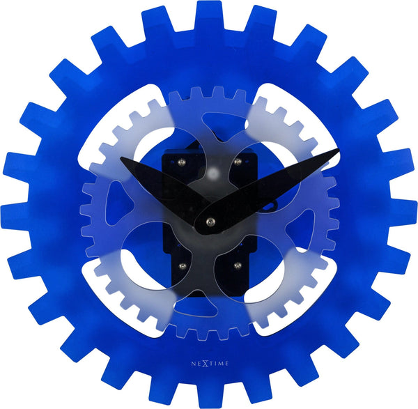 Front Picture 3241BL,Moving Gears,Wall clock,High Torque,Acrylic,Blue,#color_blue