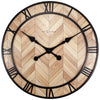 Front Picture 3245,Roman Vintage,Wall clock,Wood,Light Brown