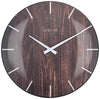 Front Picture 3249BR,Edge Wood Dome,Wall clock,Glass,Brown,#color_brown